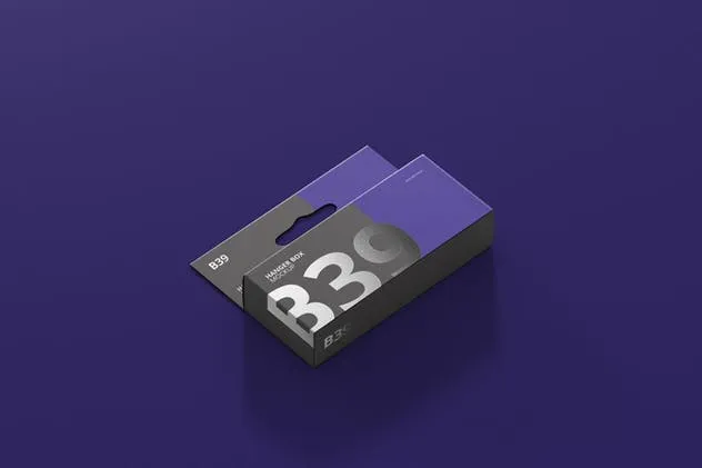 带挂钩的宽小矩形盒子样机 Box Mockup – Wide Small Rectangle with Hanger插图(2)