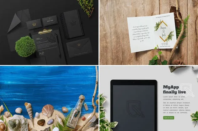 15款绿色植自然景观物件&场景物样机 15 Nature Scenes & Mockups插图(1)