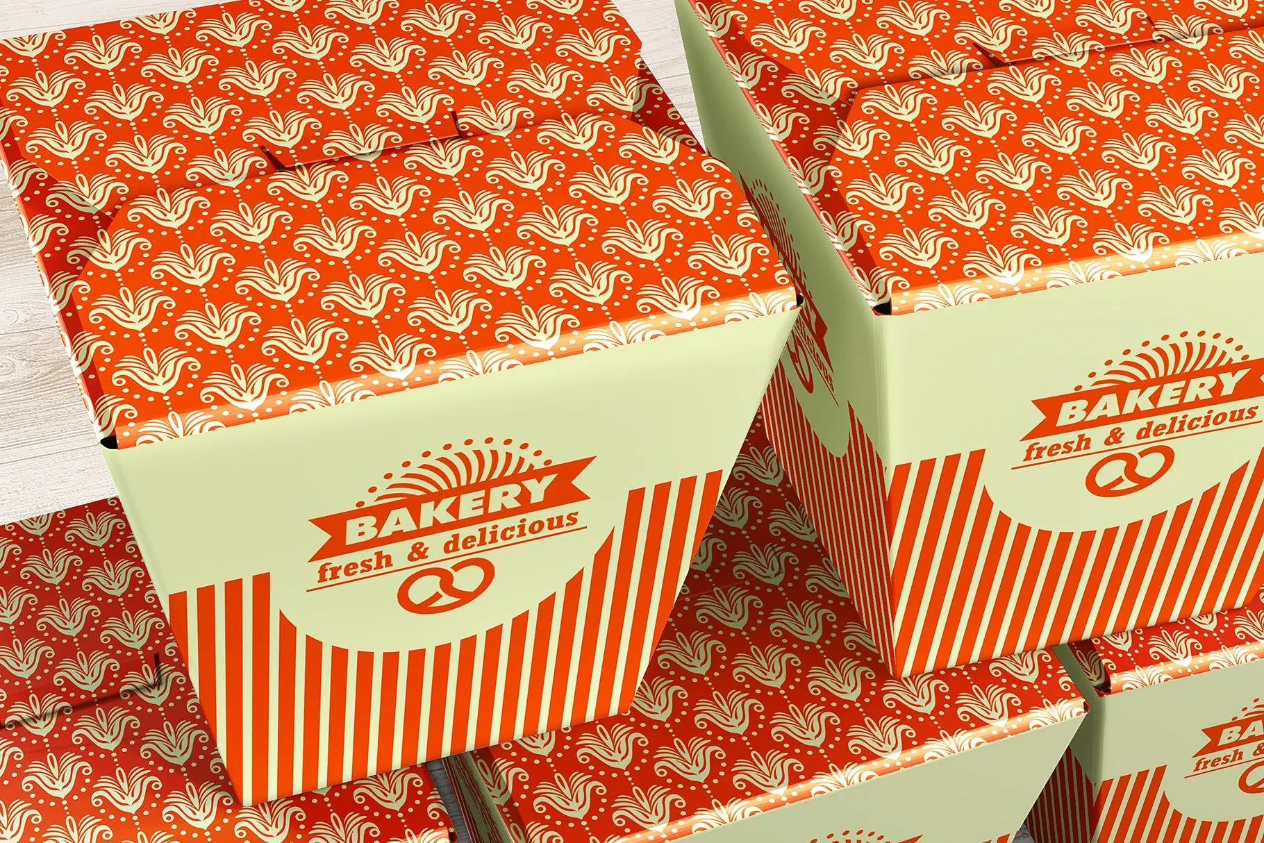 甜食点心食品包装样机v3 Food Box mockups vol.3插图(2)