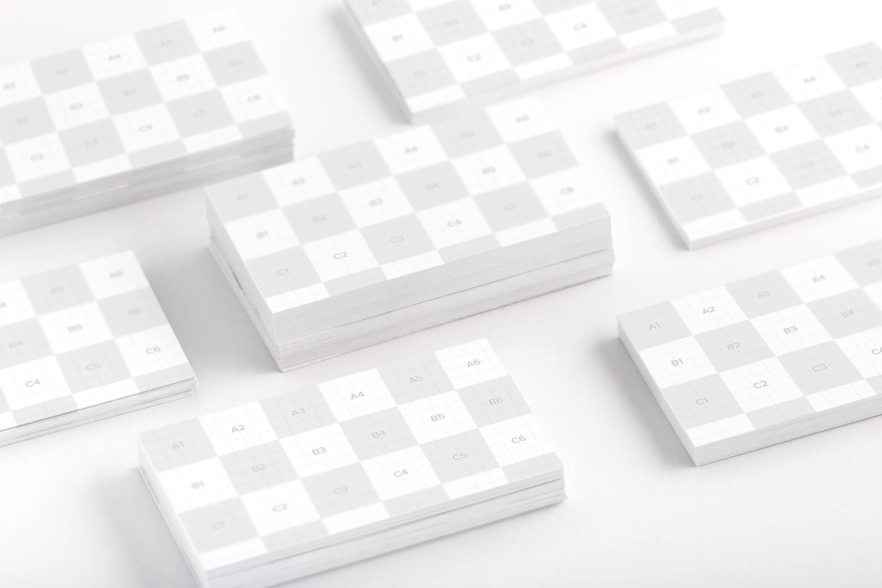 企业名片正反面设计效果图预览样机02 Business Cards Mockup 02插图(1)