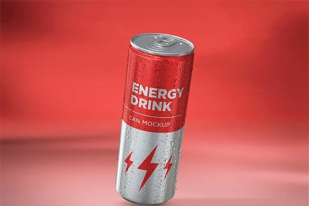 能量饮料罐头外观设计样机 Energy Drink Can Mockup vol.2插图(5)