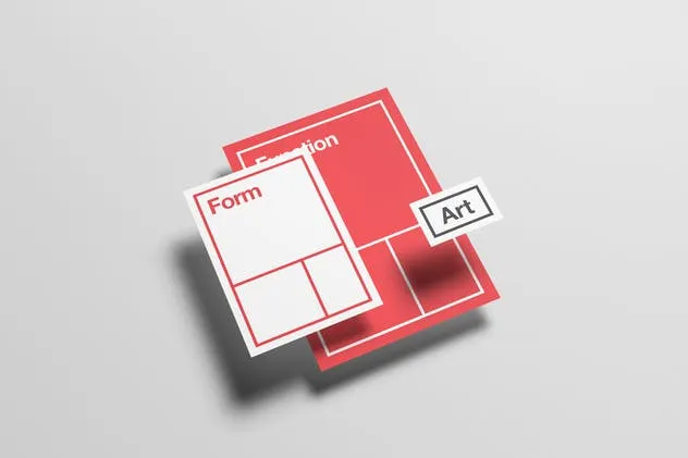 高品质浮动信纸/企业名片样机 Floating Stationery Mock-Up插图(6)