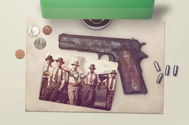 复古残旧相框样机 Vintage Photo Mockups插图(7)