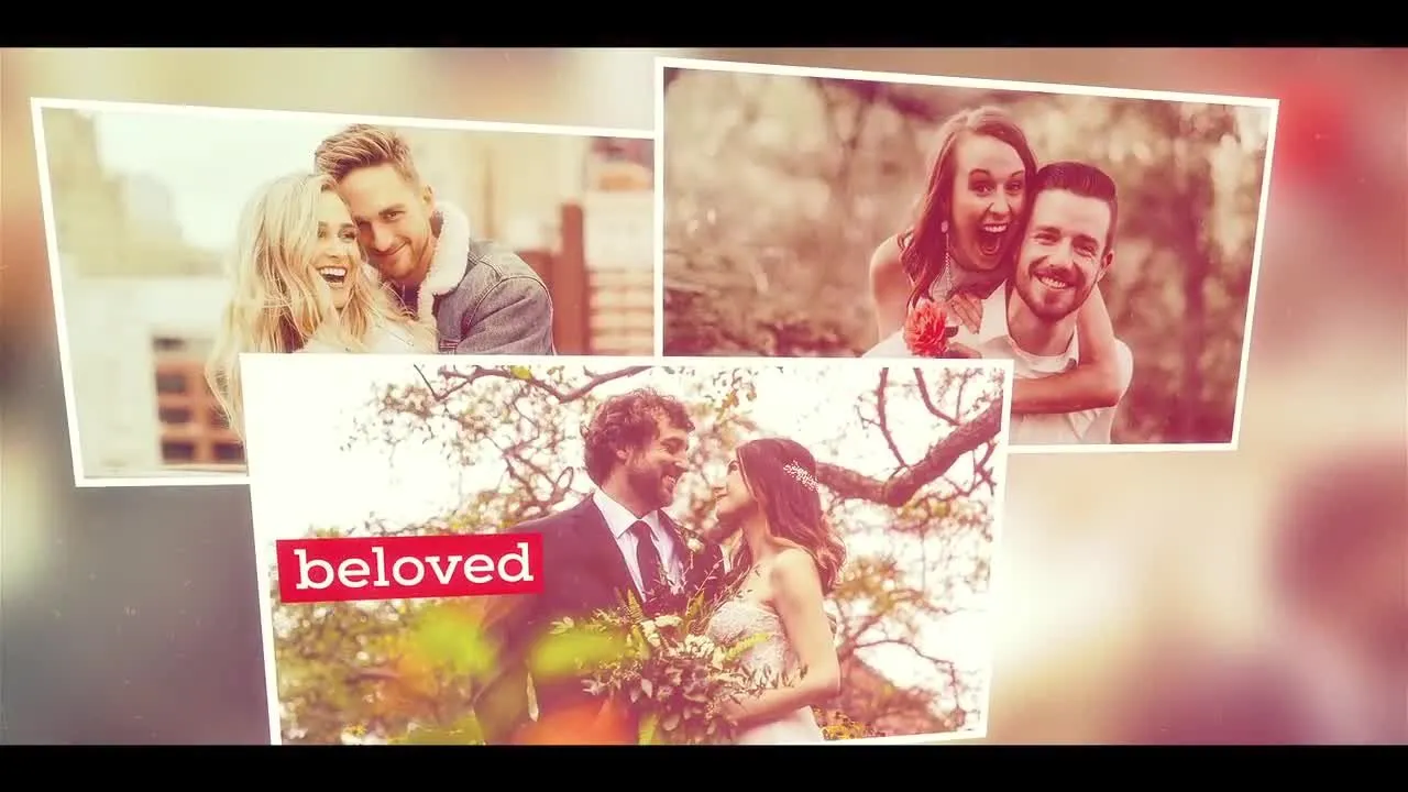 具有现代感和创意动画的家人照片展示像素设计精选AE模板