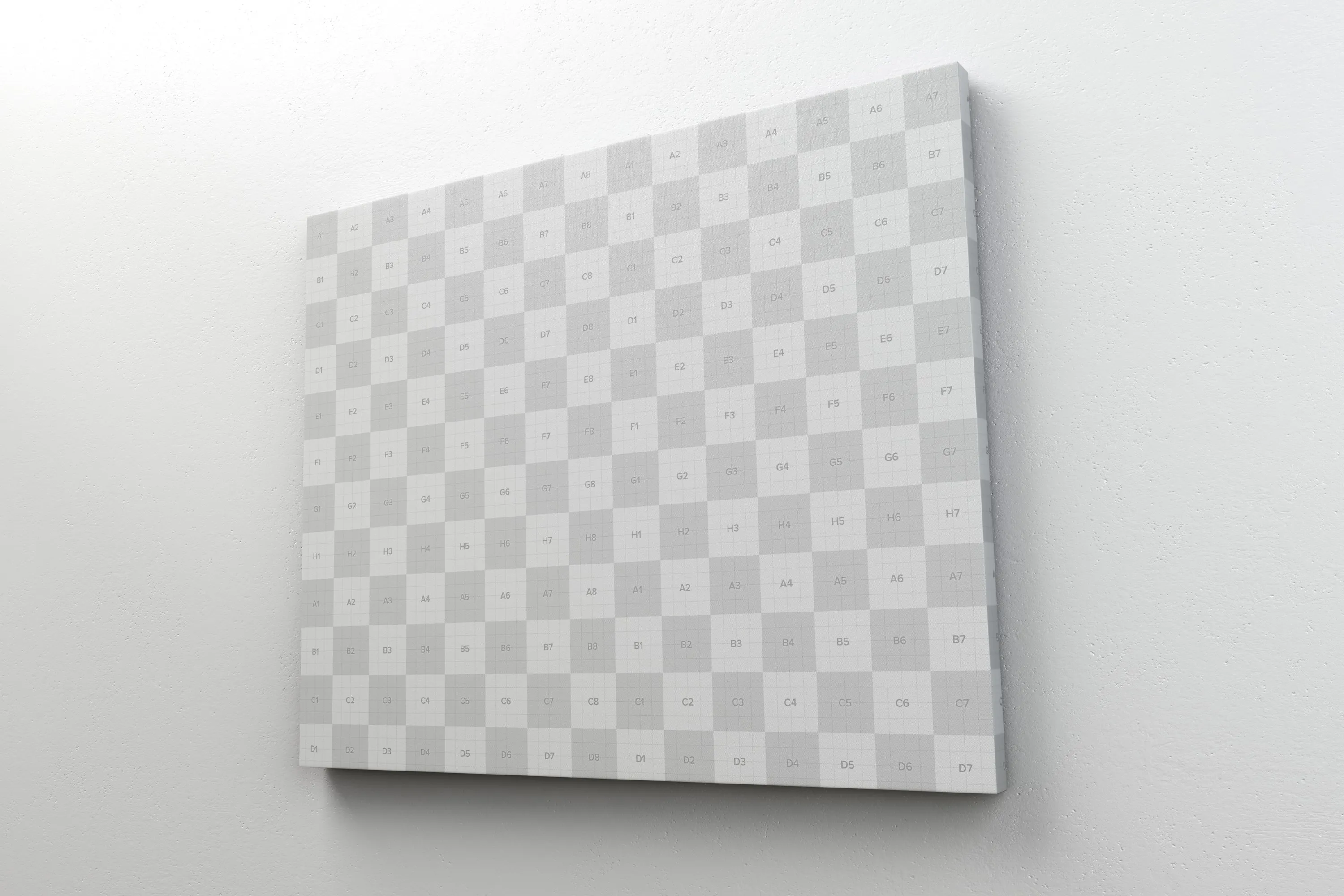 室内帆布画布油画艺术品展览样机02 Landscape Canvas Frame Mockup Hanging on Wall in Perspective 02插图(2)