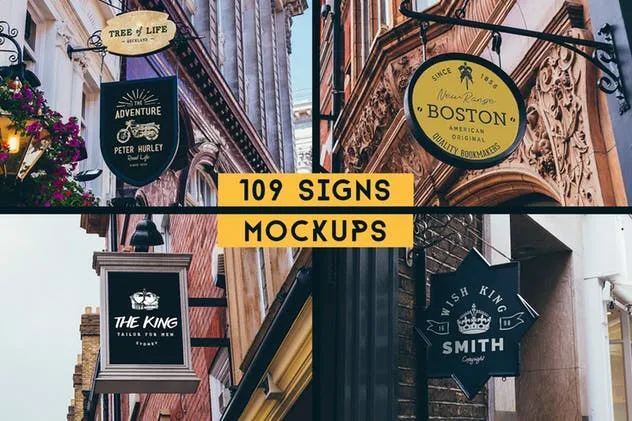 117个店招/店铺黑板样机超级合集 The Ultima Signs Collection插图(1)