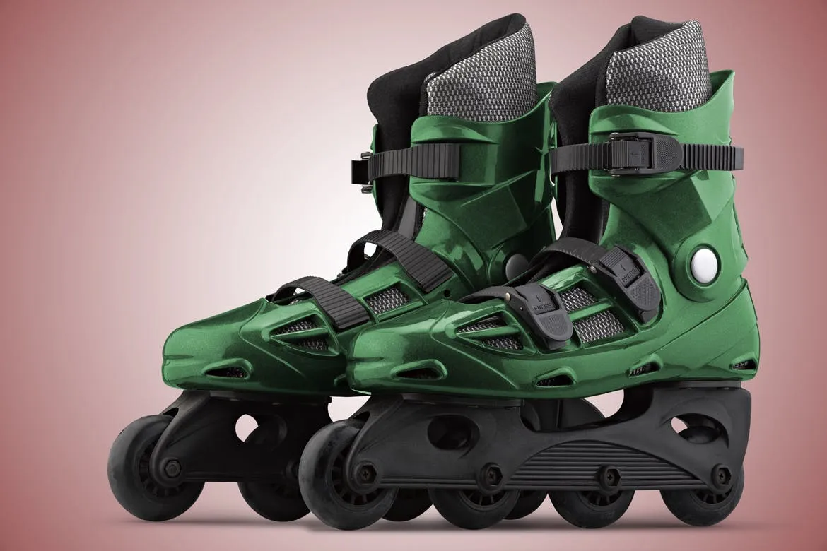 旱冰鞋溜冰鞋外观设计样机素材库精选模板 Roller_Skate-Mockup插图(3)