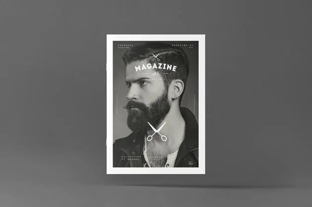 A5规格画册样机模板 A5 Brochure Mock-up插图(5)