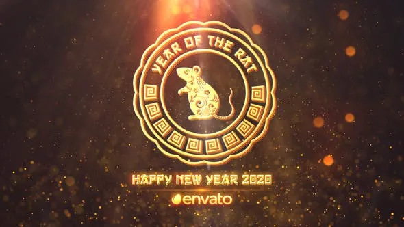 2020年鼠年晚会/年会/倒计时现场开场视频像素设计精选AE模板 Chinese New Year 2020