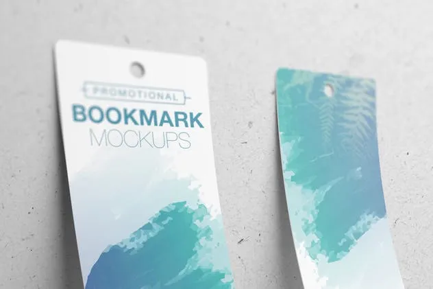 促销广告书签样机模板 Promotional Bookmark Mockup插图(12)