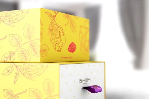 创意抽屉式礼品包装盒样机模板 Package Box Mock-Up插图(11)