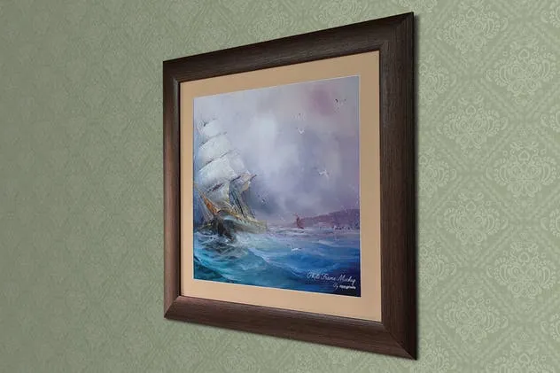 复古艺术作品画框样机 Perspective Frame Mockups插图(4)