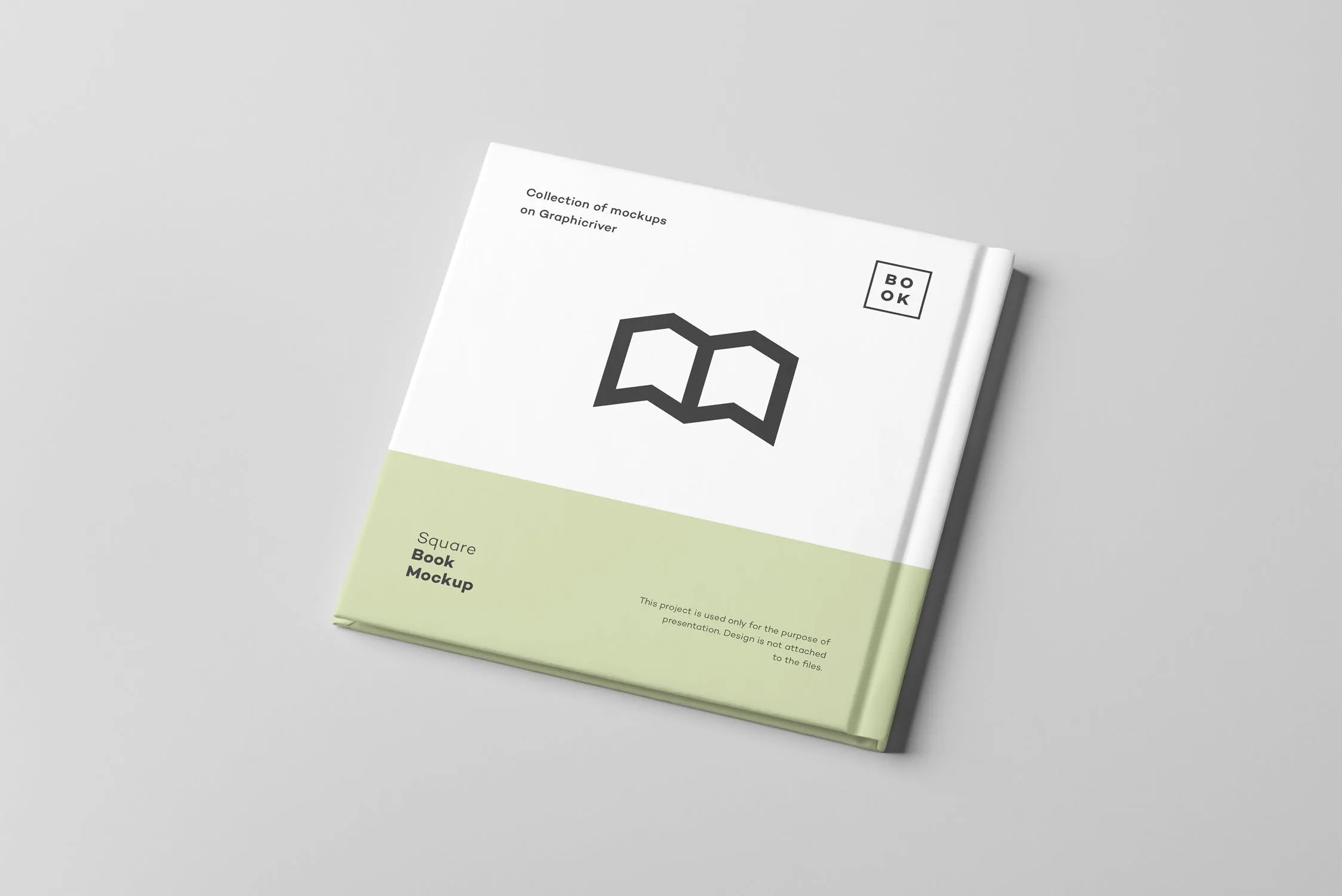 方形精装图书封面&内页版式设计预览样机 Square Book Mock up 2插图(8)