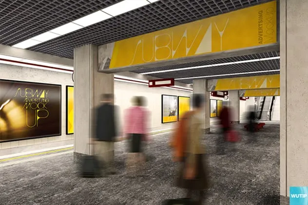 地铁海报广告牌灯箱广告牌样机模板 Subway Advertising Mockups插图(13)