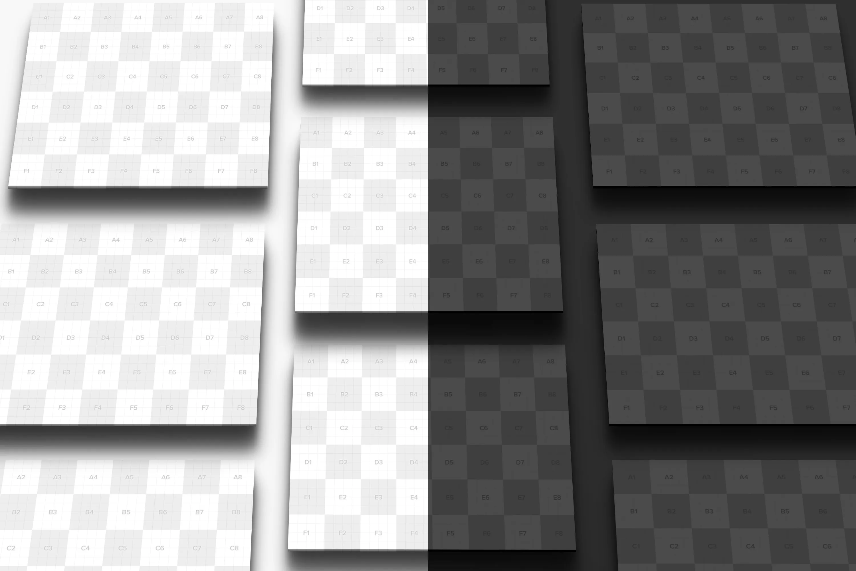 设计媒体创意设计效果图预览等距网格样机模板02 Landscape Perspective Mockup 02插图(5)