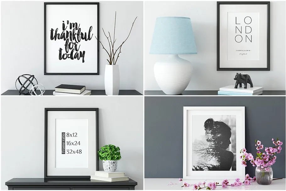 超级现代相框样机组合 Interior Frame Mockup Bundle Vol 3 [2.65GB]插图(13)