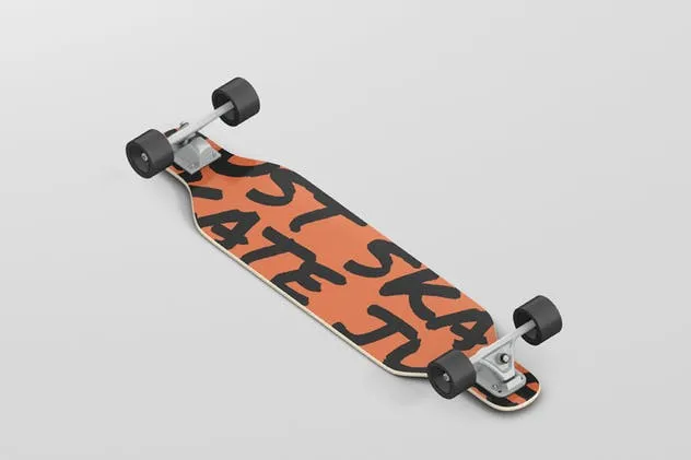 双翘长滑板图案设计样机 Freeride Longboard Mockup插图(6)