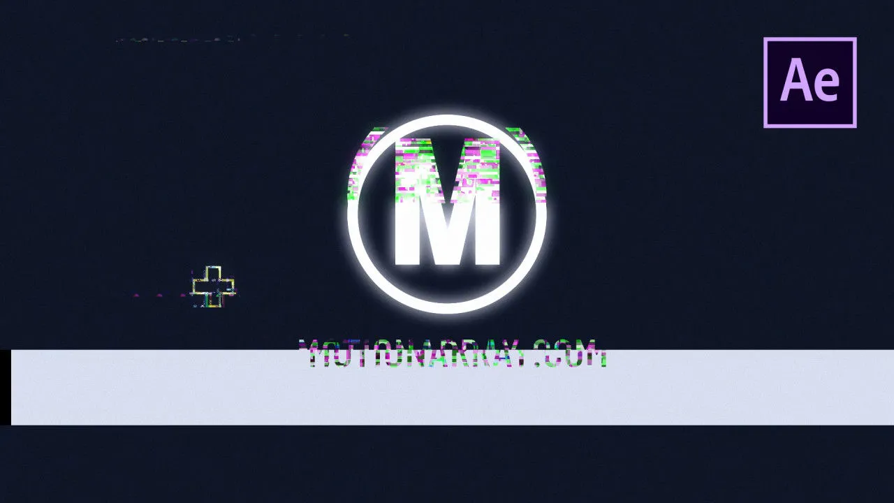 多种效果动态显示徽标像素设计精选AE模板