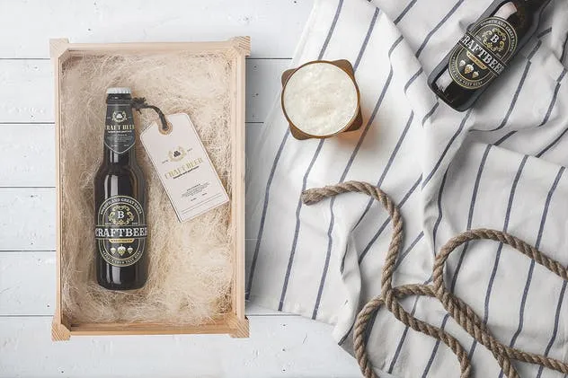 啤酒瓶包装样机 Beer Bottles Mockup插图(1)