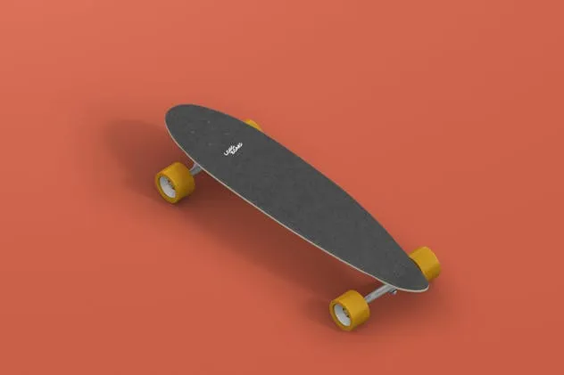 长滑板手绘图案设计样机模板 Skateboard Longboard Mockup插图(7)