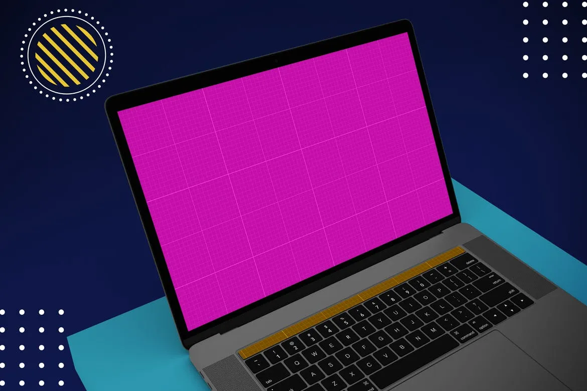 抽象背景Macbook Pro笔记本电脑素材库精选样机模板v2 Abstract Macbook Pro Mockup V.2插图(9)