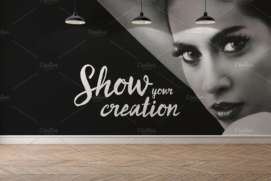 10款室内灯光墙纸墙艺术品场景样机 10 x Simple Interior Backgrounds 01插图(2)