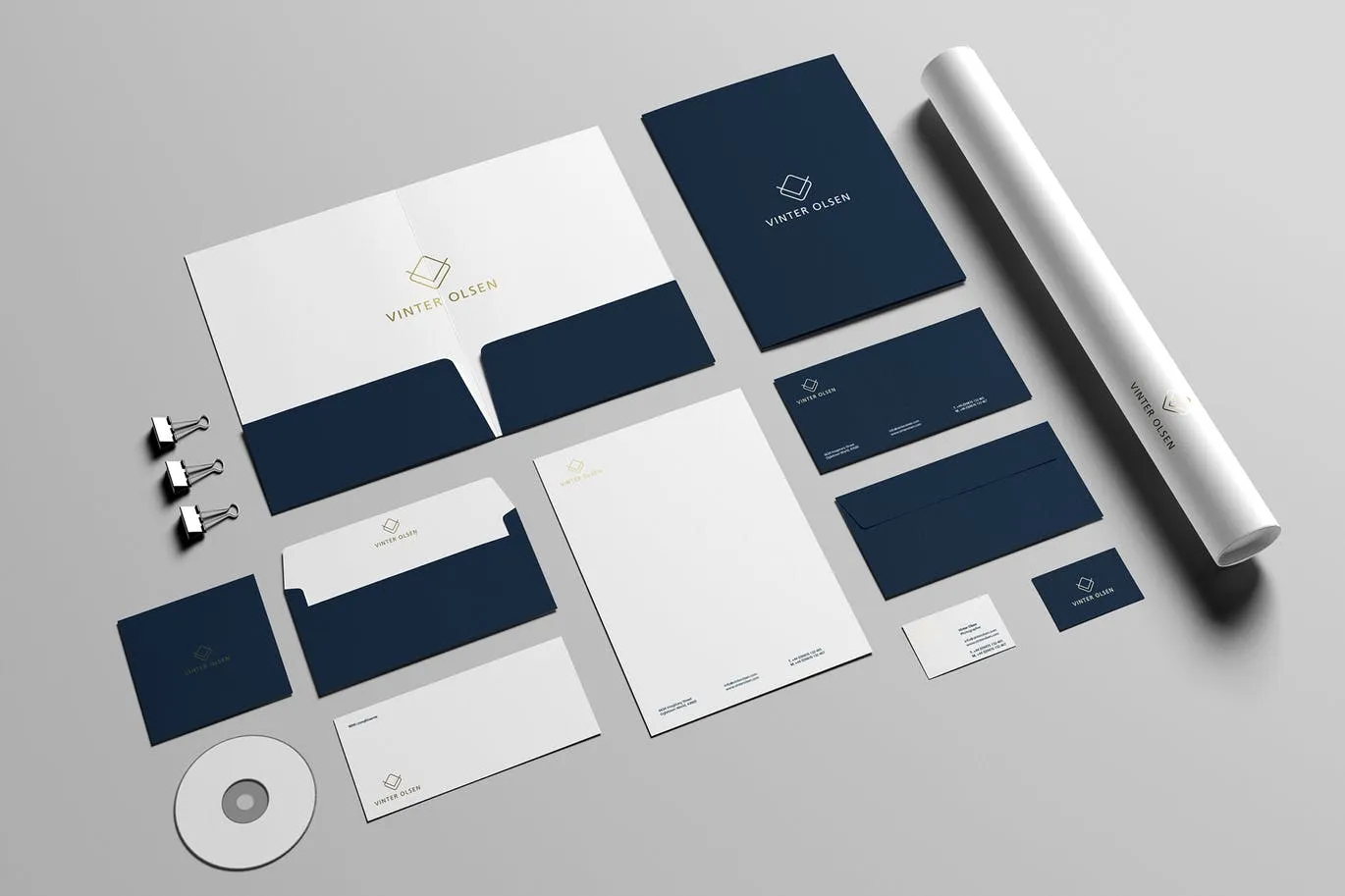 品牌VI设计预览办公用品标准套件素材库精选模板v1 Stationery / Branding Mock-Up插图
