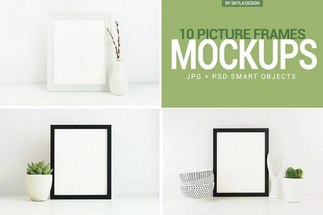 海报设计&照片展示相框样机套装 Poster & Picture frame mockup photos插图(1)