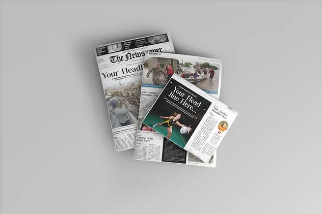 新闻广告报纸样机模板V1 Newspaper Mockups 01插图(6)