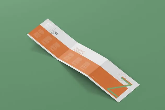 横向三折页菜单/广告册子样机模板 Z-Fold Brochure Mockup – Landscape Din A4 A5 A6插图(13)