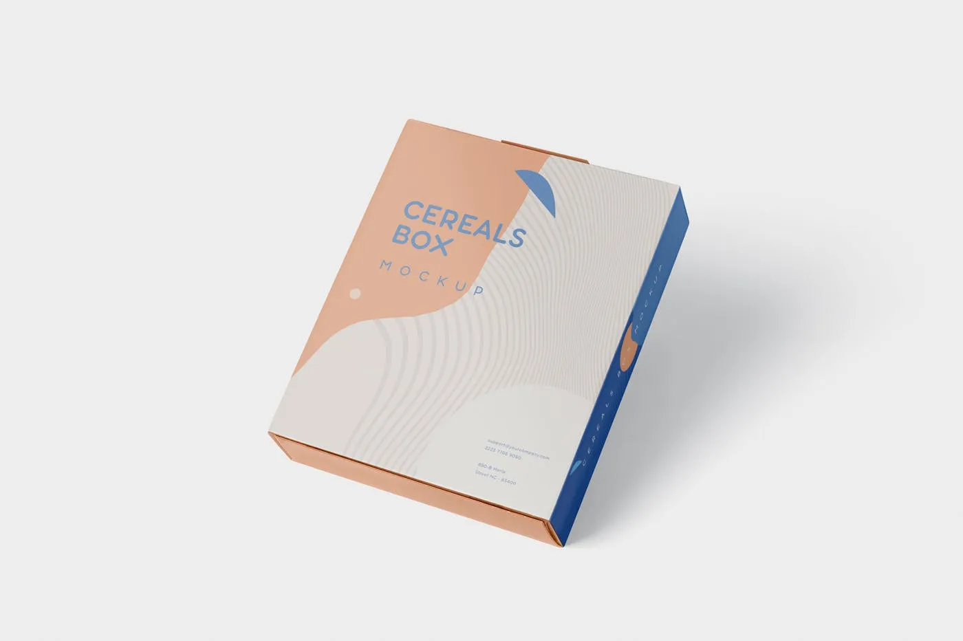 麦片盒包装外观设计样机模板 Cereals Box Mockup插图(3)