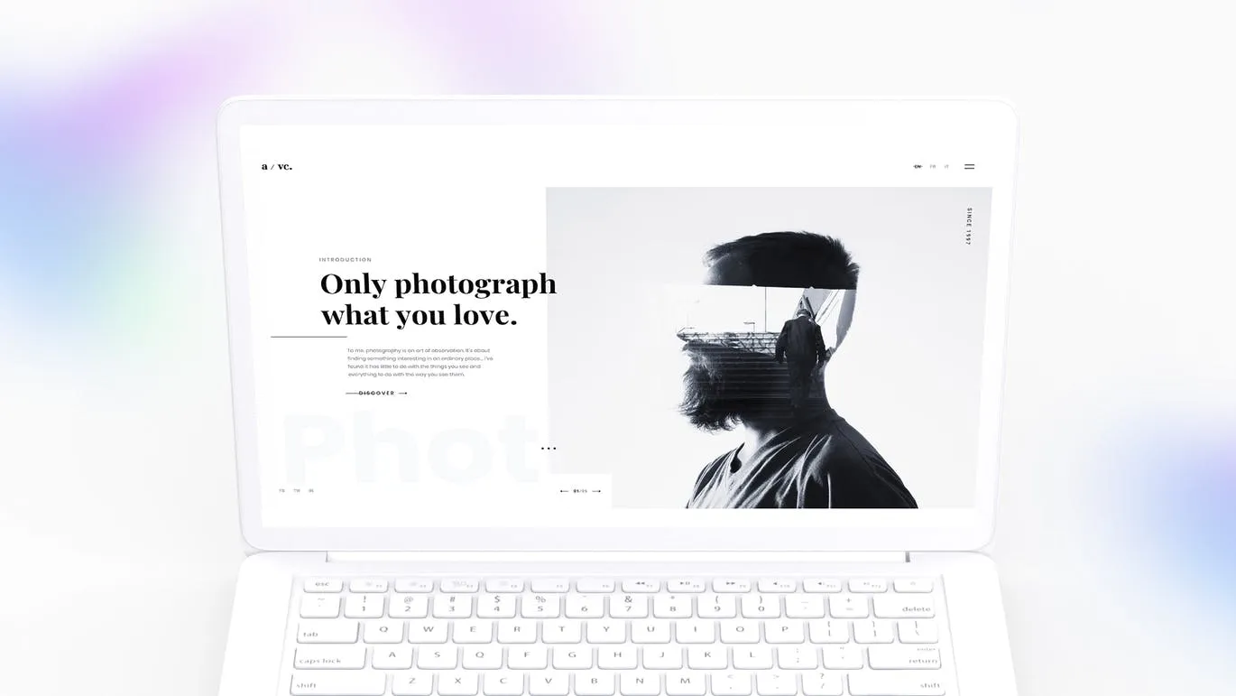 白色超极本笔记本电脑样机模板 White Laptop Mockup插图(2)