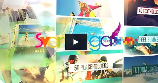 欢乐夏季假日旅行节目片头视频像素设计精选AE模板 Opener