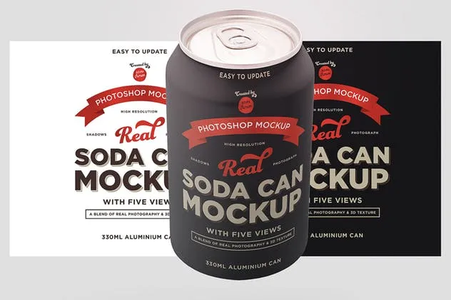 苏打水/碳酸饮料易拉罐样机 Soda can mockup插图(8)
