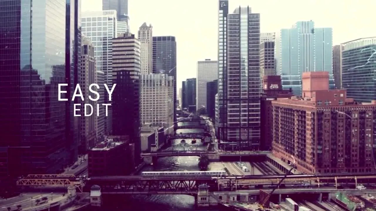 折叠幻灯片像素设计精选AE模板