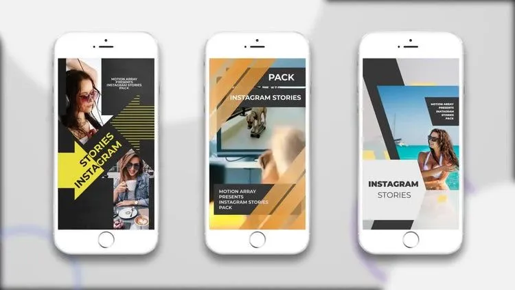 6个设计Instagram故事包像素设计精选AE模板
