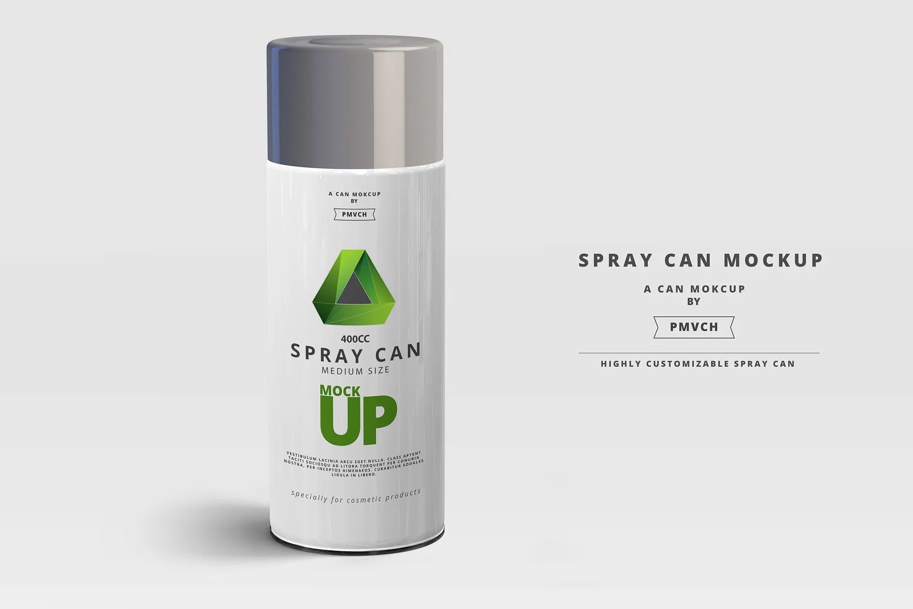 中等尺寸的喷雾罐展示样机 Spray Can Mockup#8211; Medium Size [psd]