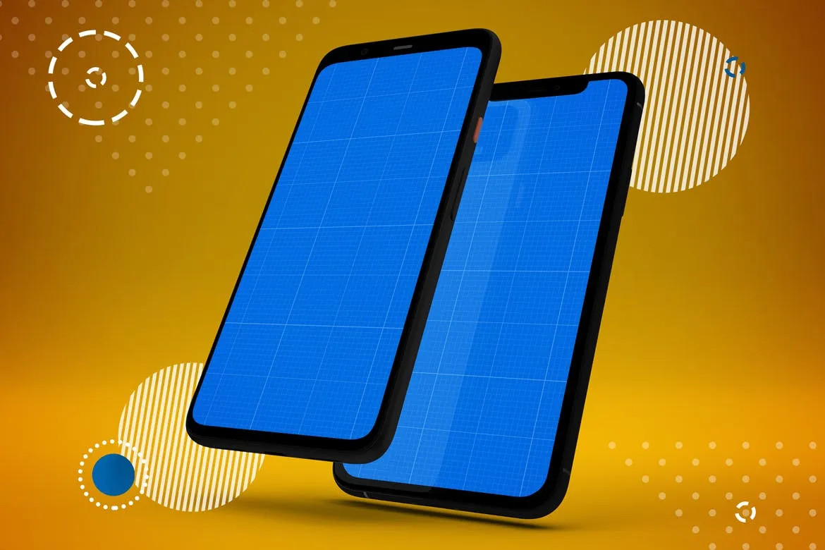 iOS&Android应用UI设计演示素材库精选样机模板 Abstract IOS & Android Mockup V.2插图(12)