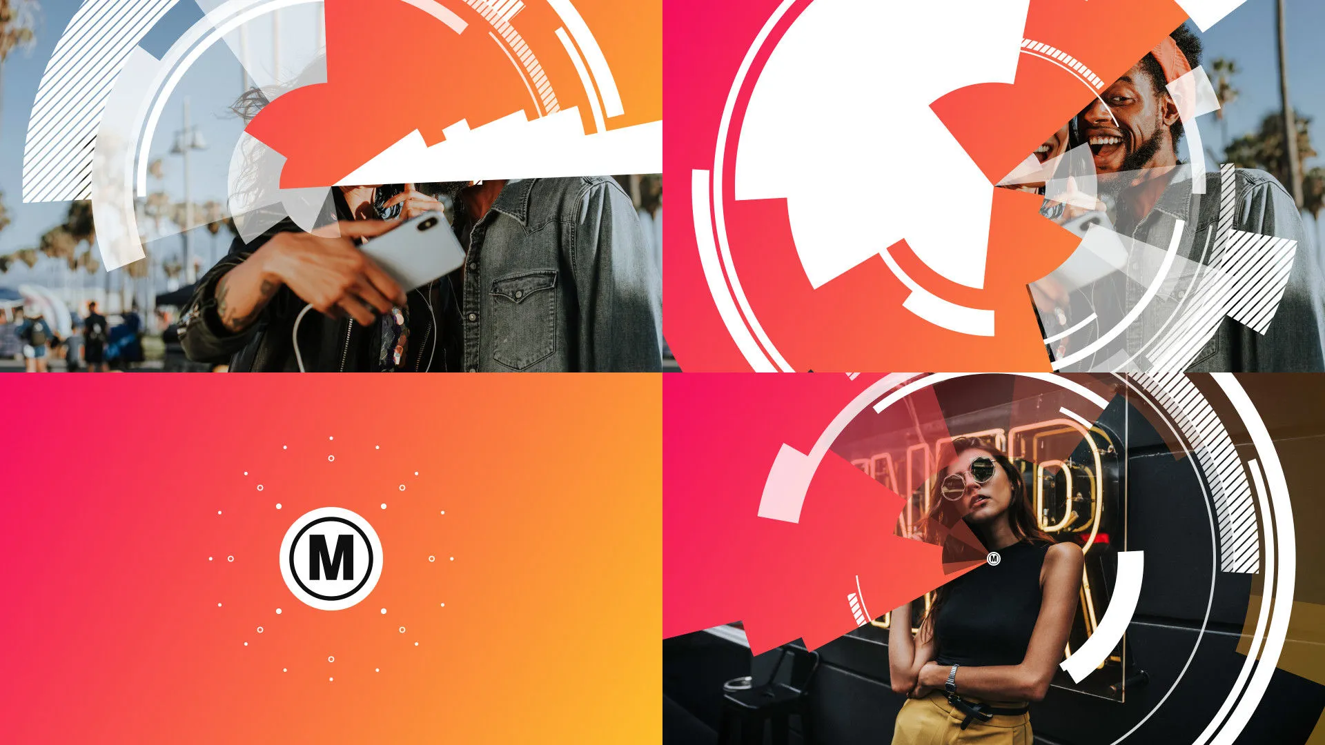 平面徽标显示动画像素设计精选AE模板