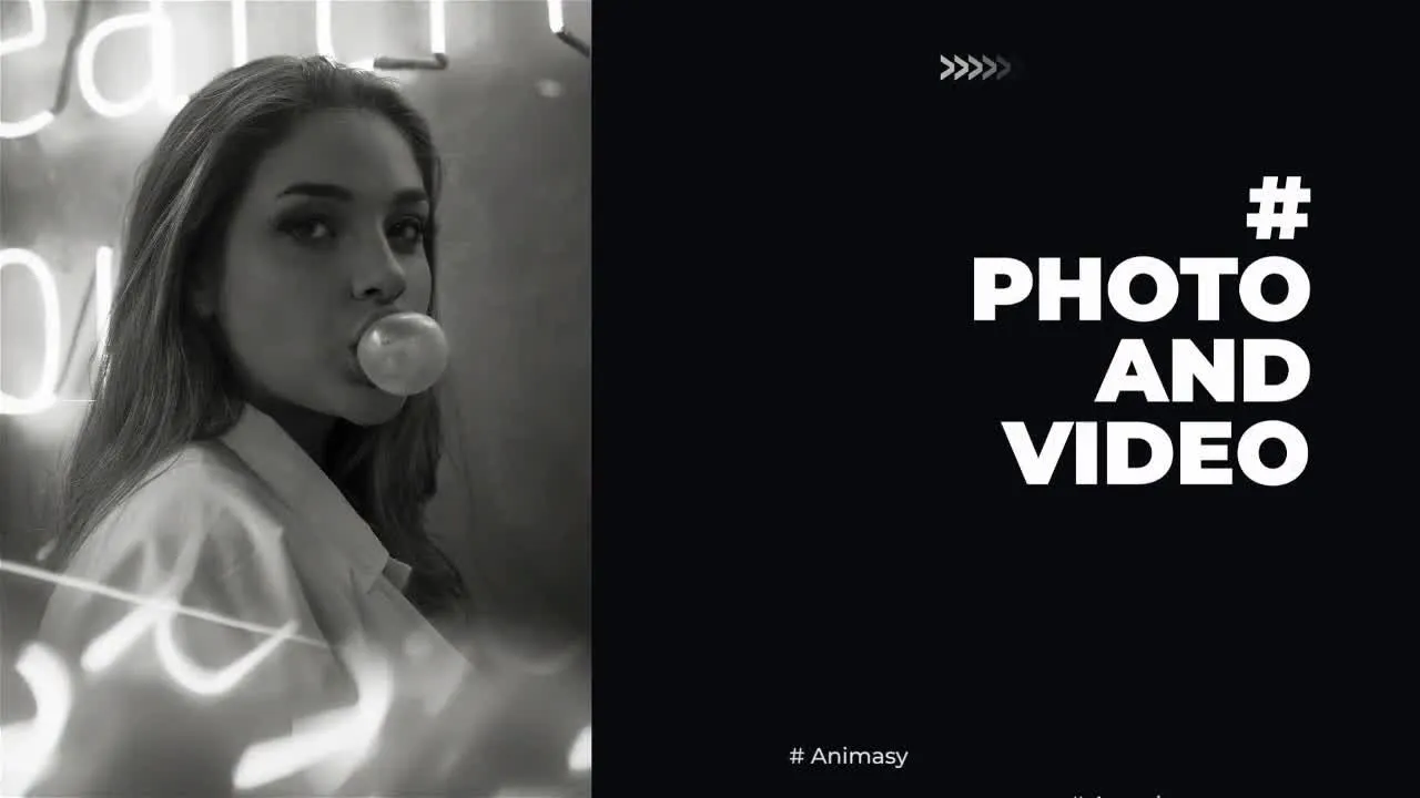 时尚设计的图形切换图文展示像素设计精选AE模板