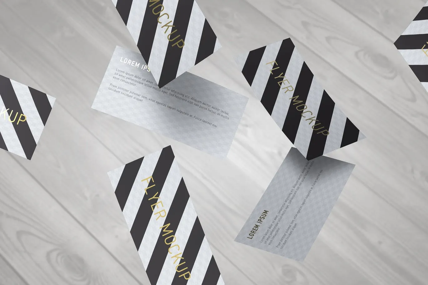 时尚高端名片海报设计VI样机展示模型mockups