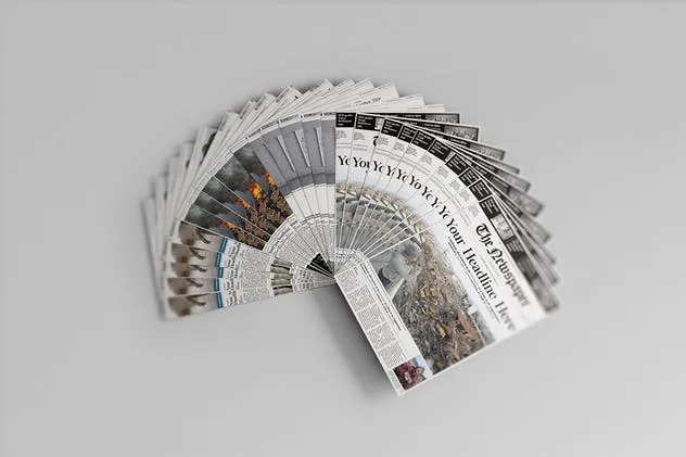 新闻广告报纸样机模板V1 Newspaper Mockups 01插图(11)