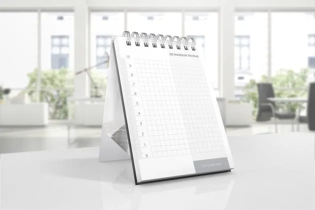 A6活页笔记本/记事本样机 A6 Spiral Notebook Mockups插图(2)