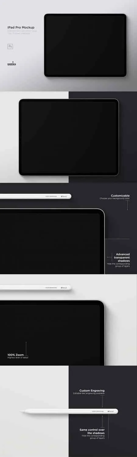 高品质的iPad Pro 12.9 英寸展示样机 IPad Pro 12,9 [psd]