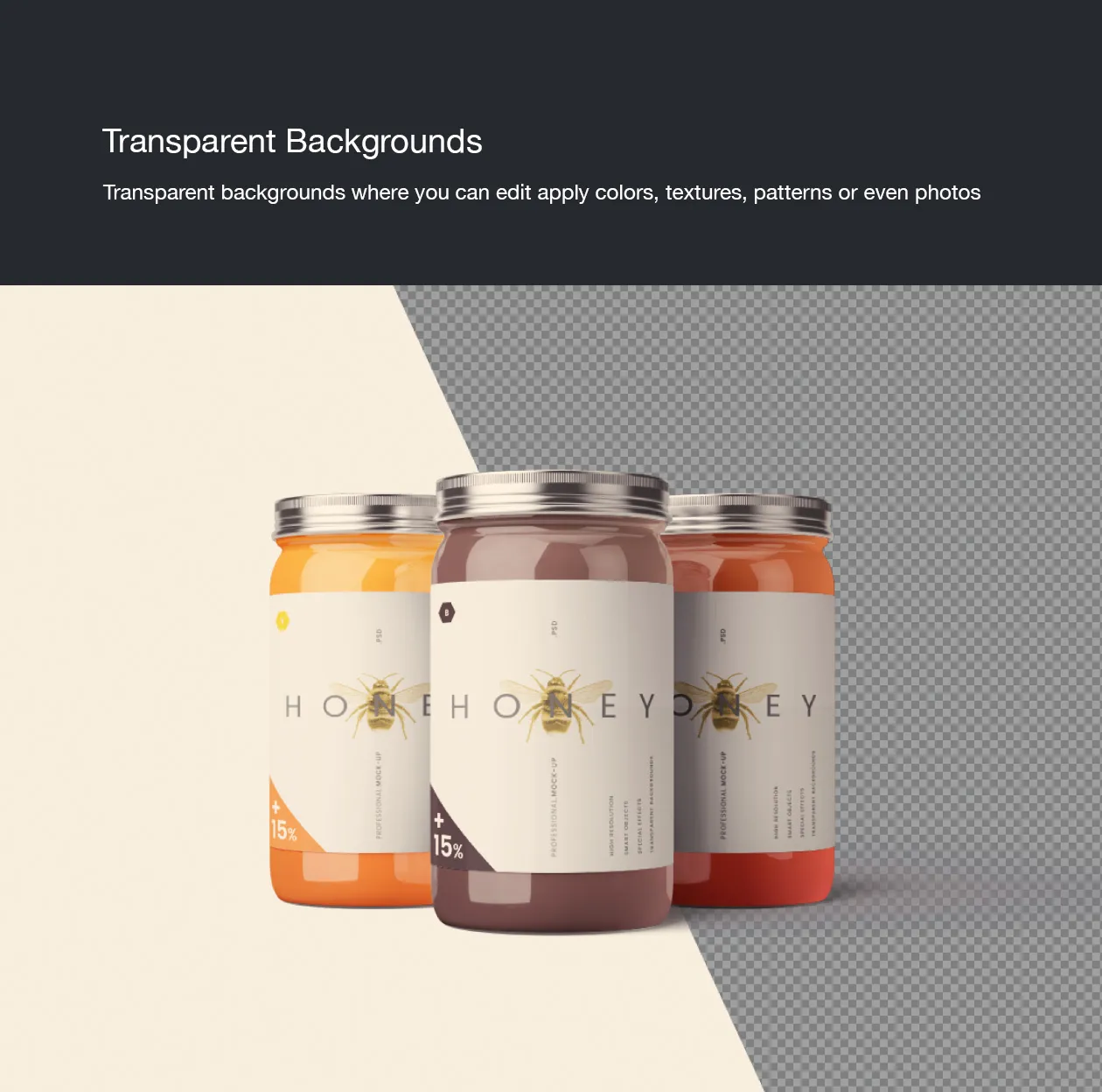 食品玻璃罐外观设计样机PSD模板 Standard Glass Jar Mockups插图(19)