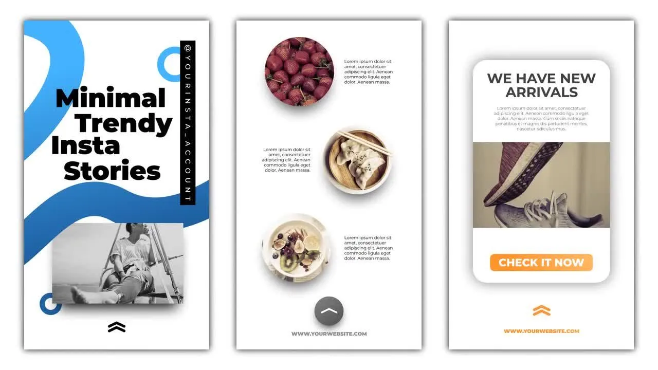 12个现代时尚动画的Instagram故事像素设计精选AE模板