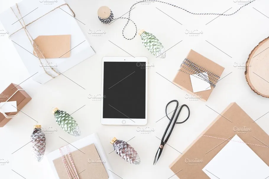 圣诞节气氛场景样机模板 Festive Christmas Photos插图(6)