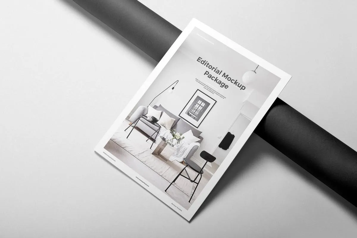 企业画册产品手册样机模板v1 Portrait Brochure Mockup Vol. 1插图