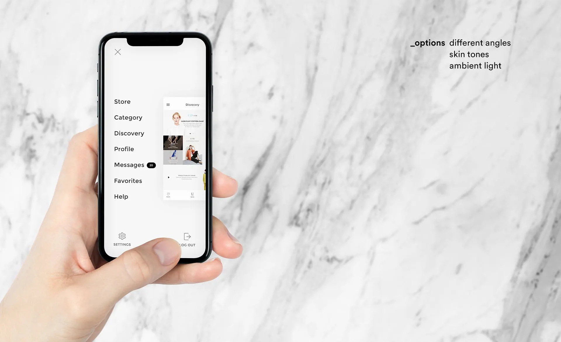 手持iPhone手机屏幕正视图样机模板 iPhone Mockup Set插图(2)