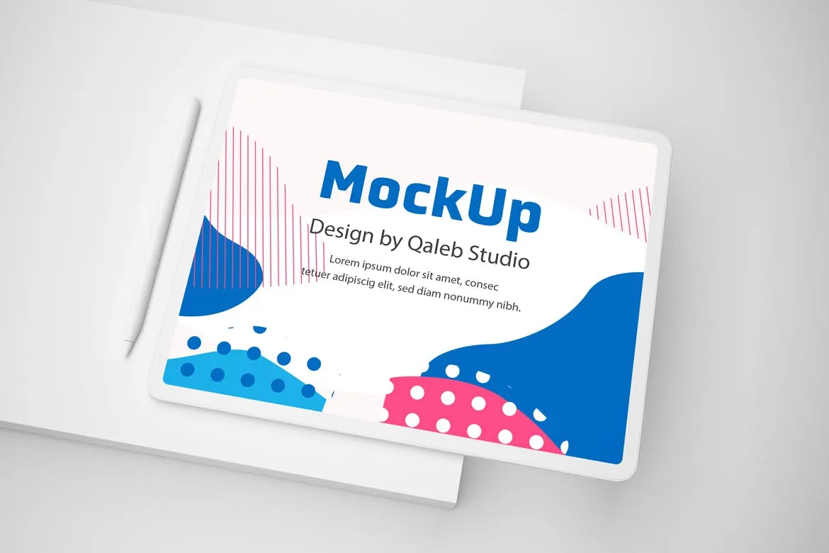 简约风格背景iPad Pro平板电脑素材库精选样机模板v2 Clean iPad Pro V.2 Mockup插图(7)